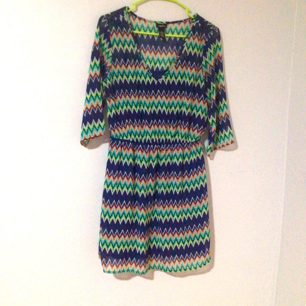 Chevron patterned dress size medium
